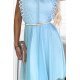 Rochie baby doll scurta din dantela si tulle baby blue Delcia 6 - jojofashion.ro