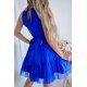 Rochie baby doll, scurta, din tulle, albastra, cu volane, vaporoasa, CristalW3 3 - jojofashion.ro