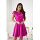 Rochie baby doll scurta roz fucsia cu volane Avery 5 - jojofashion.ro