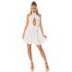 Rochie babydoll scurta alba cu umerii goi Durra Rochie babydoll scurta alba cu umerii goi Durra 5 - jojofashion.ro