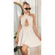 Rochie babydoll scurta bej cu umerii goi Durra Rochie babydoll scurta bej cu umerii goi Durra 2 - jojofashion.ro