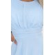Rochie de ocazie babydoll scurta baby blue vaporoasa Violeta 6 - jojofashion.ro