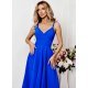 Rochie baby doll midi eleganta albastra din bumbac retro TifaniW3 4 - jojofashion.ro