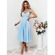 Rochie eleganta baby doll, midi, bumbac baby blue, in clos, retro, TifaniW3 2 - jojofashion.ro