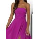 Rochie de banchet lunga roz magenta cu bust tip corset si umeri RossanaW 4 - jojofashion.ro