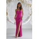 Rochie de ocazie lunga fucsia cu corset si umerii goi Heart 2 - jojofashion.ro