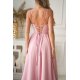 Rochie eleganta lunga roz pudra cu bust tip corset vaporoasa Jasmine 4 - jojofashion.ro