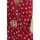 Rochie midi voal burgundy cu buline albe retro vaporoasa Marilyn 4 - jojofashion.ro