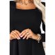 Rochie neagra midi evazata cu maneca lunga Yvanna 4 - jojofashion.ro