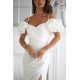 Rochie cununie civila alba lunga cu maneca 3D in stil spaniol Senorita 6 - jojofashion.ro