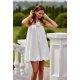Rochie cununie civila alba, scurta, babydoll, cu umerii goi, SienaR 2 - jojofashion.ro