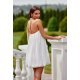 Rochie cununie civila alba, scurta, babydoll, cu umerii goi, SienaR 3 - jojofashion.ro