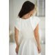 Rochie cununie civila scurta babydoll alba cu volane Avery 4 - jojofashion.ro