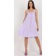 Rochie midi lila din vascoza vaporoasa cu volane Amedia 3 - jojofashion.ro