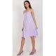 Rochie midi lila din vascoza vaporoasa cu volane Amedia 5 - jojofashion.ro