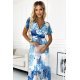 Rochie albastra lunga cu flori de vara Cinzia 8 - jojofashion.ro