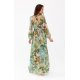 Rochie de vara lunga din voal kaki multicolor cu maneca lunga Anamaria Rochie de vara lunga din voal kaki multicolor cu maneca lunga Anamaria 4 - jojofashion.ro