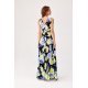 Rochie lunga de vara neagra cu flori mari vaporoasa petrecuta Nastia Rochie lunga de vara neagra cu flori mari vaporoasa petrecuta Nastia 3 - jojofashion.ro