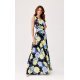 Rochie lunga de vara neagra cu flori mari vaporoasa petrecuta Nastia Rochie lunga de vara neagra cu flori mari vaporoasa petrecuta Nastia 5 - jojofashion.ro