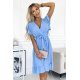 Rochie scurta baby blue cu volane Cornellia Rochie scurta baby blue cu volane Cornellia 4 - jojofashion.ro