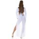 Rochie pareo de plaja, lunga, alba, cu decupaje sexy, Kathrin Rochie pareo de plaja, lunga, alba, cu decupaje sexy, Kathrin 3 - jojofashion.ro
