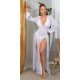Rochie alba pareo de plaja alba cu maneca lunga vaporoasa Carys Rochie alba pareo de plaja alba cu maneca lunga vaporoasa Carys 2 - jojofashion.ro