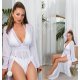 Rochie alba pareo de plaja alba cu maneca lunga vaporoasa Carys Rochie alba pareo de plaja alba cu maneca lunga vaporoasa Carys 5 - jojofashion.ro