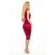 Rochie midi mulata din dantela burgundy Mara 5 - jojofashion.ro