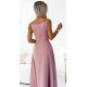 Rochie lunga eleganta roz pudrat petrecuta Scarlett 5 - jojofashion.ro