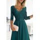 Rochie de ocazie eleganta lunga cu dantela verde pe bust Allegria 4 - jojofashion.ro