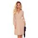 Rochie midi eleganta bej plisata fluida Lisa 2 - jojofashion.ro