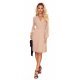 Rochie midi eleganta bej plisata fluida Lisa 4 - jojofashion.ro