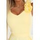 Rochie de ocazie lunga galbena cu floare pe bust MoniqueW 6 - jojofashion.ro