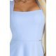 Rochie de ocazie lunga din brocard baby blue evazata AureliaN 4 - jojofashion.ro
