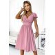 Rochie midi roz pal din glitter petrecuta in clos Klotilda Rochie midi roz pal din glitter petrecuta in clos Klotilda 2 - jojofashion.ro
