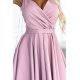 Rochie scurta roz pudra in clos petrecuta Dorothy 6 - jojofashion.ro