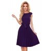 Rochie midi bleumarin plisata Karima 