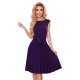 Rochie midi bleumarin plisata Karima Rochie midi bleumarin plisata Karima 2 - jojofashion.ro