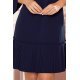 Rochie scurta bleumarin cu volan plisat Codruta 6 - jojofashion.ro