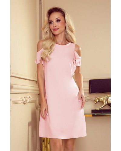 Rochie roz pal midi croi in A Karlla Rochii roz, Rochie roz pal midi croi in A Karlla - jojofashion.ro