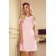 Rochie de zi eleganta midi, roz pal, croi in A, Karlla 2 - jojofashion.ro