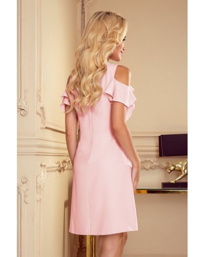 Rochie roz pal midi croi in A Karlla Rochii roz, Rochie roz pal midi croi in A Karlla - jojofashion.ro