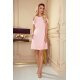 Rochie de zi eleganta midi, roz pal, croi in A, Karlla 4 - jojofashion.ro