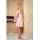 Rochie de zi eleganta midi, roz pal, croi in A, Karlla 5 - jojofashion.ro