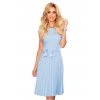 Rochie de vara eleganta midi, baby blue, plisata, Karima 