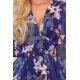 Rochie de vara vaporoasa bleumarin cu flori Selma 7 - jojofashion.ro
