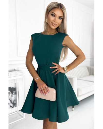 Rochie baby doll scurta eleganta verde Kyara Rochii de zi, Rochie baby doll scurta eleganta verde Kyara - jojofashion.ro