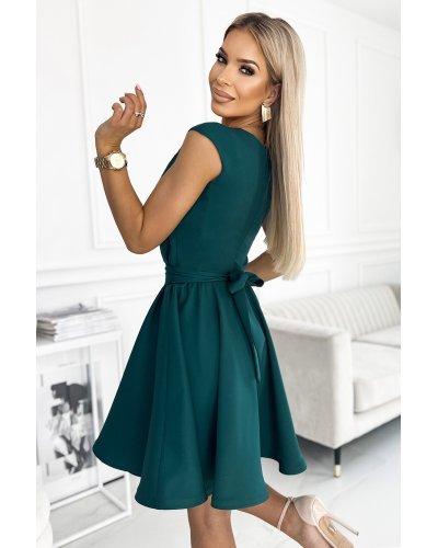 Rochie baby doll scurta eleganta verde Kyara Rochii de zi, Rochie baby doll scurta eleganta verde Kyara - jojofashion.ro