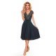 Rochie eleganta de ocazie, midi, chiffon si dantela, verde, Linda 6 - jojofashion.ro