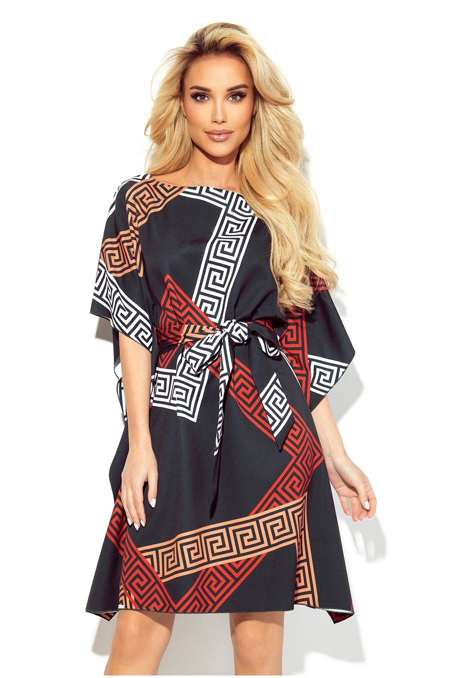 Rochie midi multicolora croi fluture oversize Butterfly Rochie midi multicolora croi fluture oversize Butterfly 1 - jojofashion.ro